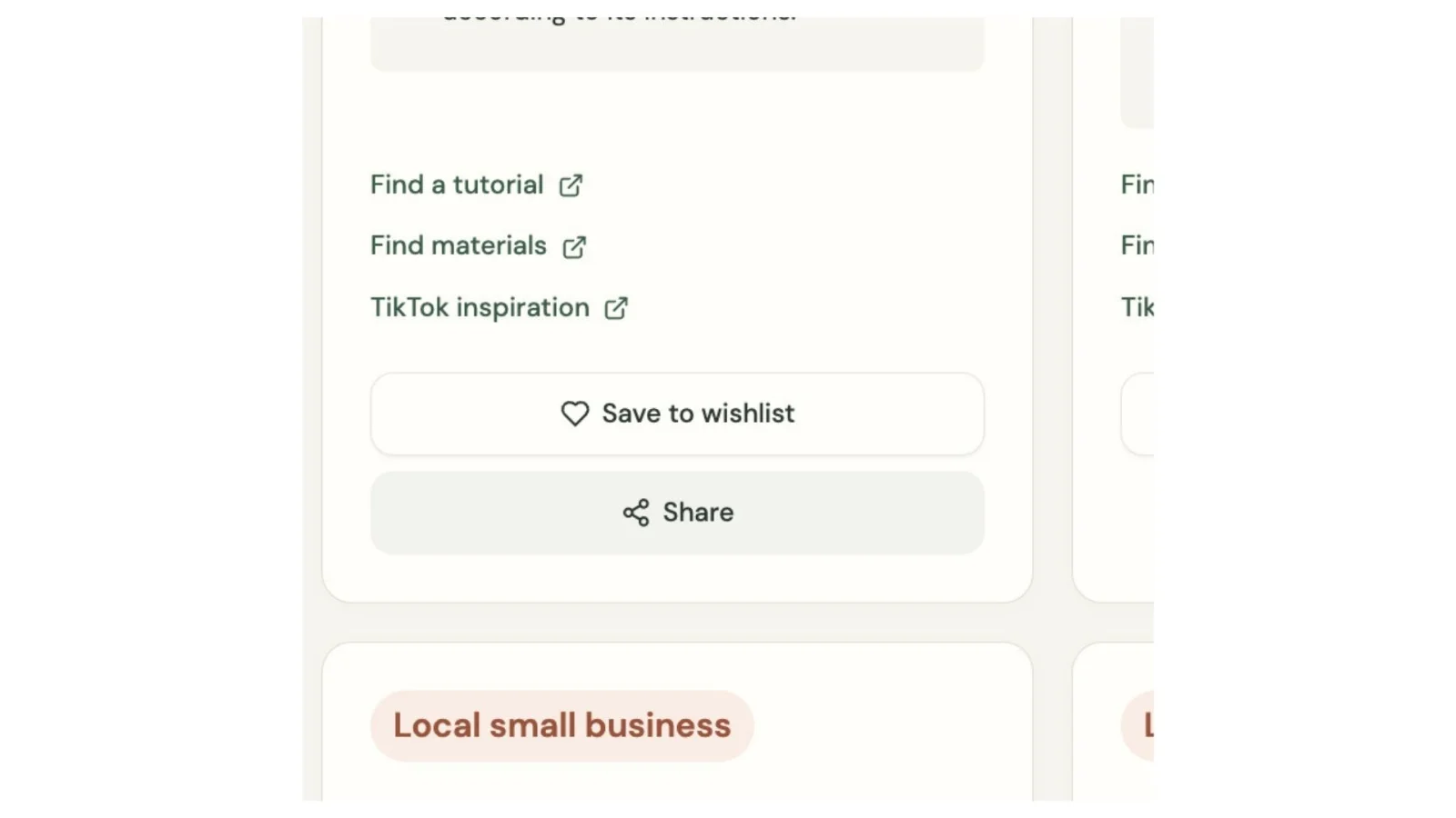 Figure 6 Share is available on each gift card.