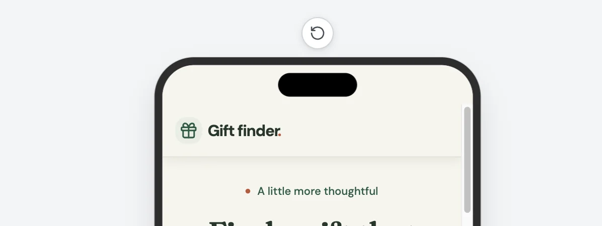Figure 12 Mobile preview showing the app header and layout on an iPhone screen.