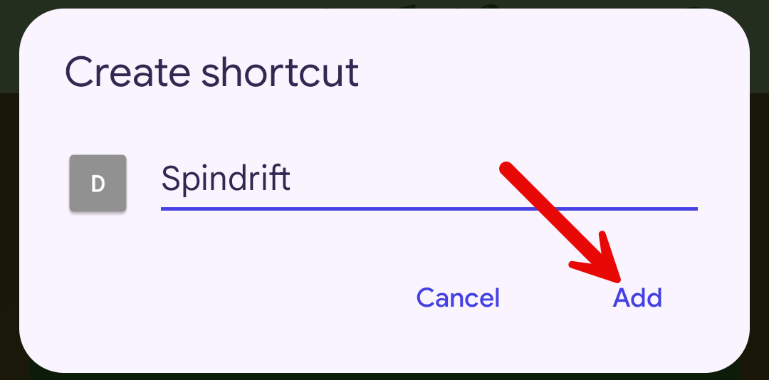 Editing the shortcut name in Chrome